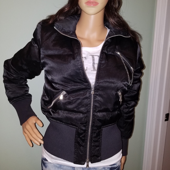 *SOLD* EXPRESS Women’s Down Puffer Jacket Black - Picture 1 of 8